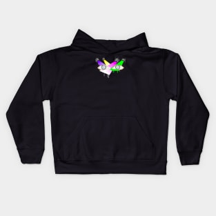 Pigeons Playing Ping Pong Melting Lights Kids Hoodie